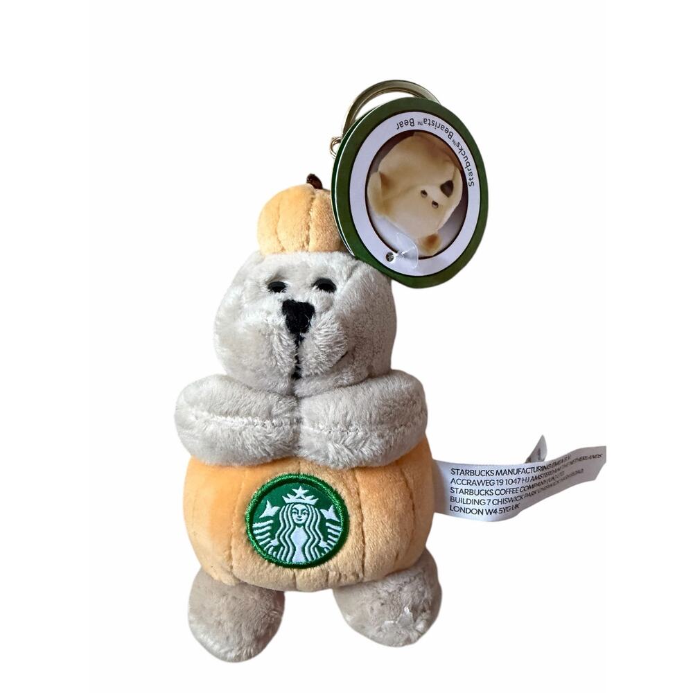 Starbucks Bearista Pumpkin Keychain Portugal NWT - Picture 3 of 5